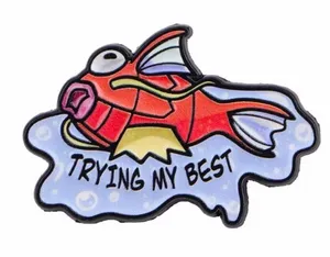 Pokémon Magikarp Trying My Best Enamel Pin Brooch Badge thumbnail 1