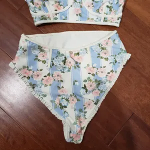 For Love & Lemons Charleston Floral Bikini Set XS Top S Bottom Mixed Size thumbnail 2