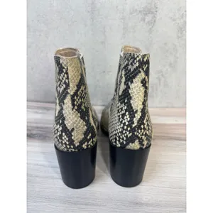 Steve Madden Size 6‎ Jain Snakeskin Print Ankle Booties Block Heel Pointed Toe thumbnail 5