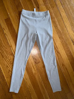 alo yoga ribbed hw 7/8 blissful legging gray ankle XS thumbnail 2