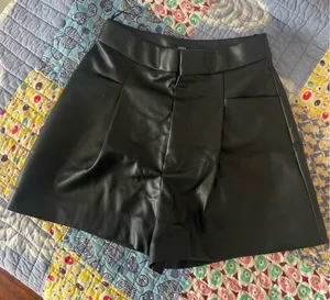 ZARA Faux Leather Shorts thumbnail 1