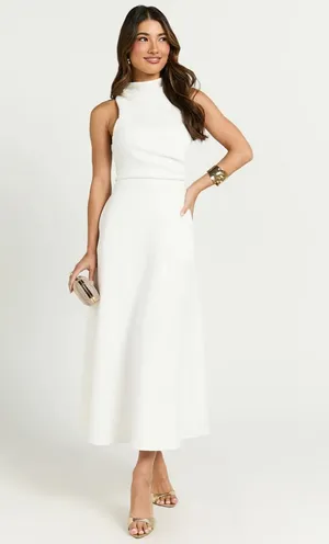 Showpo Maci Midi White Dress thumbnail 1