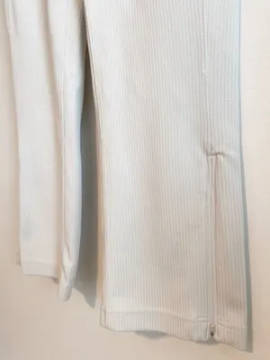 Lululemon Ribbed Softstreme Zip-Leg High-Rise Cropped Pants 25" in Bone Size 10 thumbnail 10
