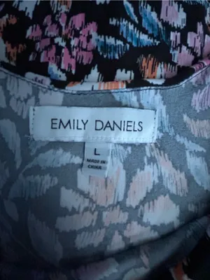 Emily Daniels Women’s Floral Maxi Sundress in Black Pink & Teal Flowers LG thumbnail 8