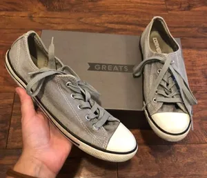 CONVERSE cta low top gray shoes sneakers sz 7 womens thumbnail 1