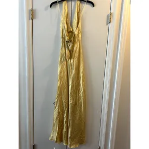 Reformation Daniela Silk Maxi Dress Ray Of Light Yellow size 2 C0 thumbnail 7