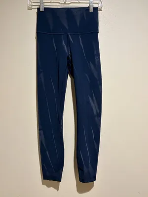 Lululemon Wunder Train High Rise Tight 25" in Sun Bleached Wash True Navy thumbnail 3