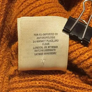 Moth Anthropologie Sweater Cottage Fall Boho Ribbed Cozy Preppy Tie Front Small thumbnail 6