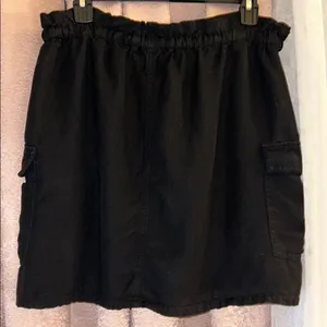 Bella Dahl Size M Black Paperbag Skirt thumbnail 7
