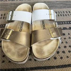 Birkenstock White/Gold Arizona thumbnail 4