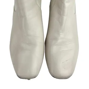 Coach Nala Chalk White Leather Zip Up Block Heel Western Ankle Boots Booties 10 thumbnail 6