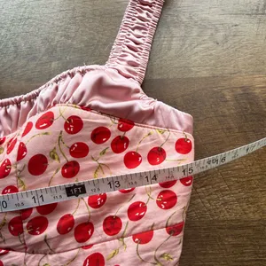 ASTR The Label Cherry Pink Milkmaid Cropped Cami Valentines Bustier Top S NWT thumbnail 11