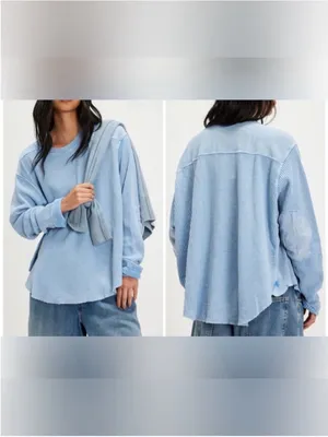 NWT Free People FP One Blake Thermal - cornflower blue - Small thumbnail 2