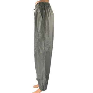 NEW White Fox Green Tapered Baggy Trousers Cargo Windbreaker Jogger Pants Sz XS thumbnail 2