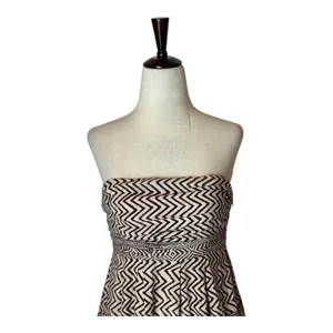 Anthropologie Edme & Esyllte Dress‎ Women 0 Ivory Brown Strapless Hypnotic Maxi thumbnail 4