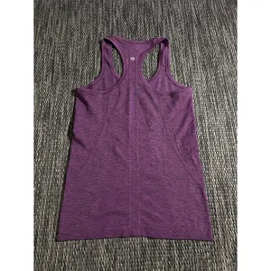 Lululemon Swiftly Tech Racerback Tank Black Chilled Grape Size 4 thumbnail 2