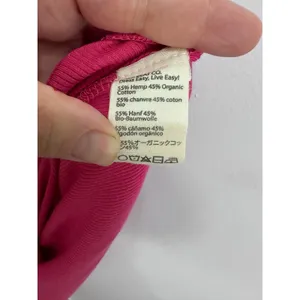 Back Beat Co One‎ Shoulder Dress Womens XS Pink Hemp Organic Cotton Ribbed Mini thumbnail 6