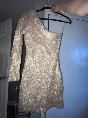 Guess Gold sequin mini dress thumbnail 2