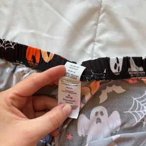 Halloween Ghost Boo Pajama Pants XL PJs Black Orange Joggers Holiday Lounge thumbnail 5