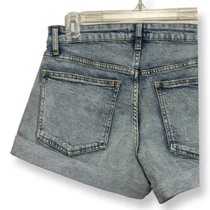 WeWoreWhat Jean Shorts Whiskered Cuffed Hem Jorts Distressed Blue 24 NWOT thumbnail 5