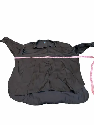 OLD NAVY silky black button down thumbnail 3