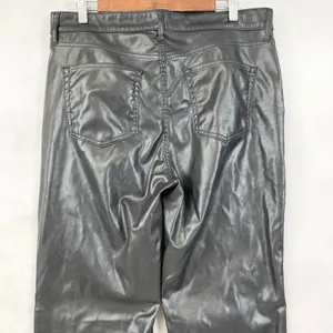 Gap Womens 70s Flare Faux Leather‎ Pants Size 14 High Rise Rocker Street Grunge thumbnail 6