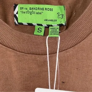 Free people x Sandrine Rose Shoulder Pad Brown Tank Top(Size Small) thumbnail 6
