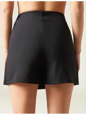 Calzedonia Punto di Milano Knit Skort Skirt Skorts Black- Size Medium thumbnail 3