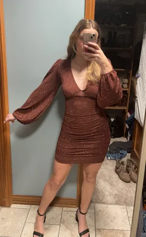 Windsor Brown Glitter Dress thumbnail 1