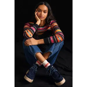 Anthropologie Maeve Abstract Sweater Shrug Size XS Multi Color Fair Isle Nordic thumbnail 7