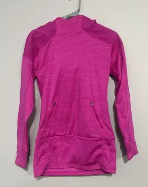 North Face Hoodie Women XS Pink Light Weight Sweater Flex Mountain Athletics thumbnail 1