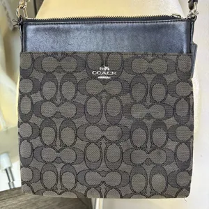 Coach Kitt Messenger Crossbody Bag Black & Signature Polished Pebble Leather thumbnail 3