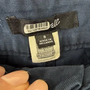 Madewell Deep Indigo Harlow Linen Blend Buttons Wide Leg Pants thumbnail 14