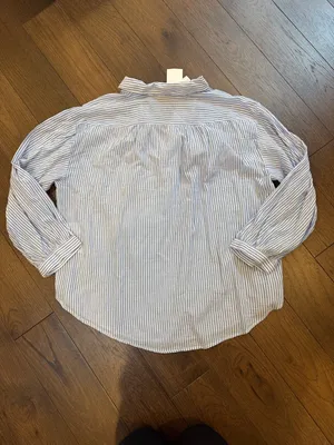 H&M Women’s Lightweight Striped Cotton Top Medium NWT - C30-001 thumbnail 7