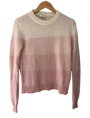 Joie Alpaca Wool Blend Sweater Small Pink Cream Colorblock Cozy thumbnail 1