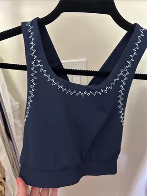 Beach riot navy blue set sports bra and leggings thumbnail 4