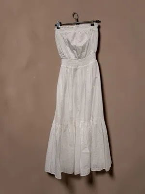 White Lilly Pulitzer Dress XS Nikole Strapless thumbnail 3