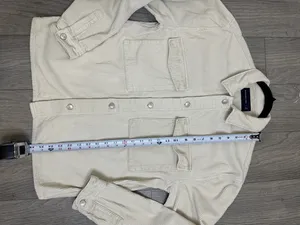 Abercrombie & Fitch Cream Corduroy Shirt Jacket | Men’s Size S thumbnail 10