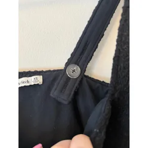 Abercrombie & Fitch Black Tweed Textured Cropped Tank Top Sweetheart Neckline XS thumbnail 6