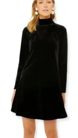 Tuckernuck Pomander Place Black‎ Velvet Mottershead Dress Sz M thumbnail 1