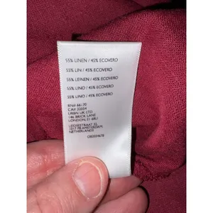 Urban Renewal Linen Ecovero Hanky‎ Hem Mini Dress Red XS festival concert boho thumbnail 9