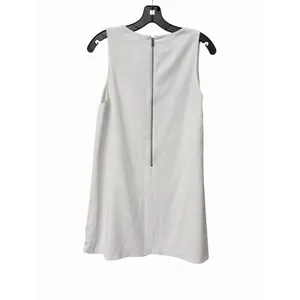 Alice + Olivia Shift Mini Dress Womens Size 4 White Satin Cocktail Lined #CC1-1 thumbnail 10