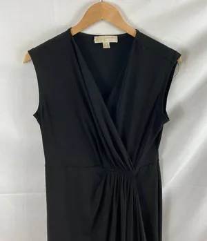 MICHAEL Michael Kors Gathered Side Sleeveless Black Dress Size Small thumbnail 3