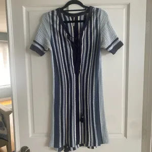 Free People Lollipop Blue Crochet Sweater Dress thumbnail 5