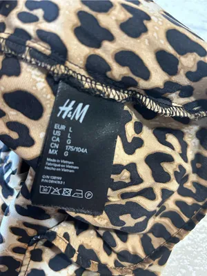 H&M Leopard Print Satin Cami Top - Brown and Black thumbnail 4