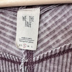 We The Free People Ocean View S Purple Oversized Boho Sweater thumbnail 3