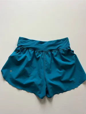 lululemon athletica Fast & Free High-Rise Classic Fit Split Short 3” - XS Blue thumbnail 2