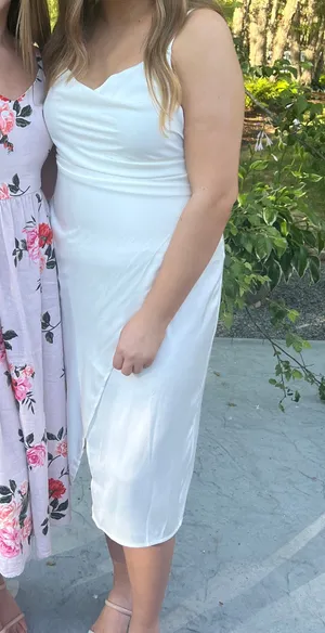 Molly Green Dress White Satin thumbnail 3