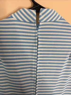 Girls' Light Blue Striped Sleeveless Dress thumbnail 6