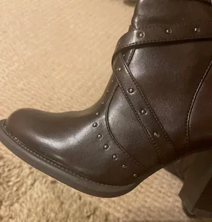 New York Transit Brown Boots With Silver Studs thumbnail 7
